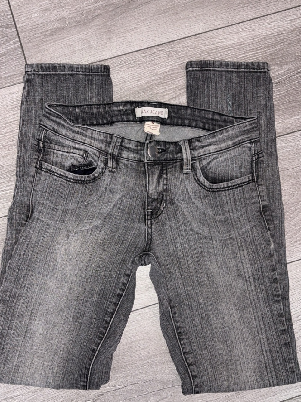 Wax Jeans Women’s Size 5 Gray Denim Skinny Low Rise